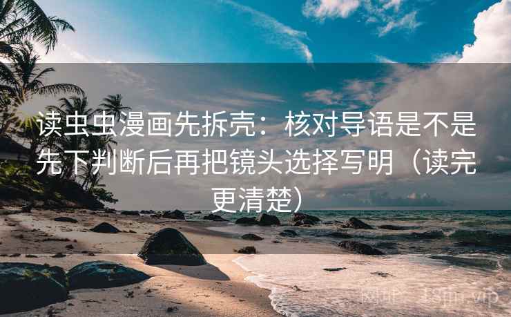 读虫虫漫画先拆壳：核对导语是不是先下判断后再把镜头选择写明（读完更清楚）
